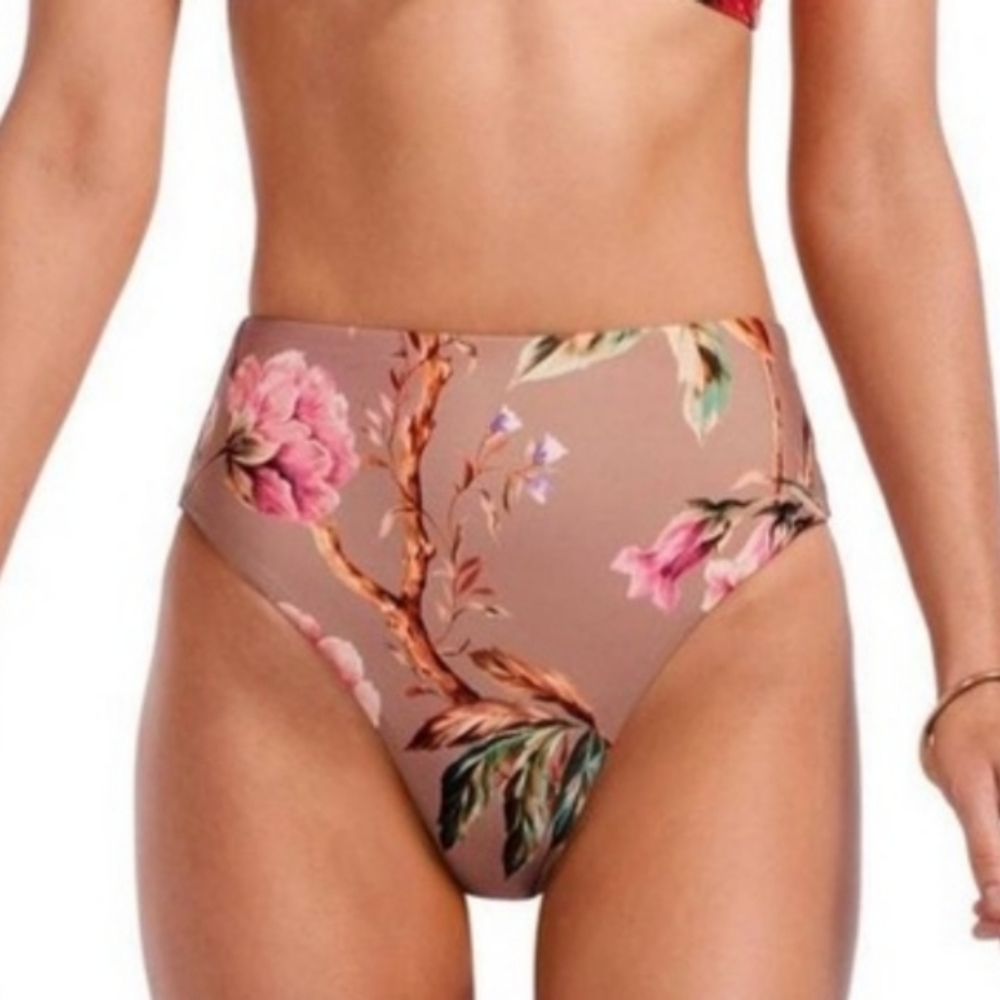 Vitamin A Talia Halter Bikini Top Lupe High Waisted Rise Bottom Ginger - Picture 6 of 11